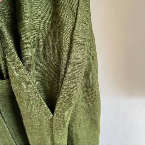 J. Crew Point Sur Olive Linen Jumpsuit Size 0 - Picture 11 of 15